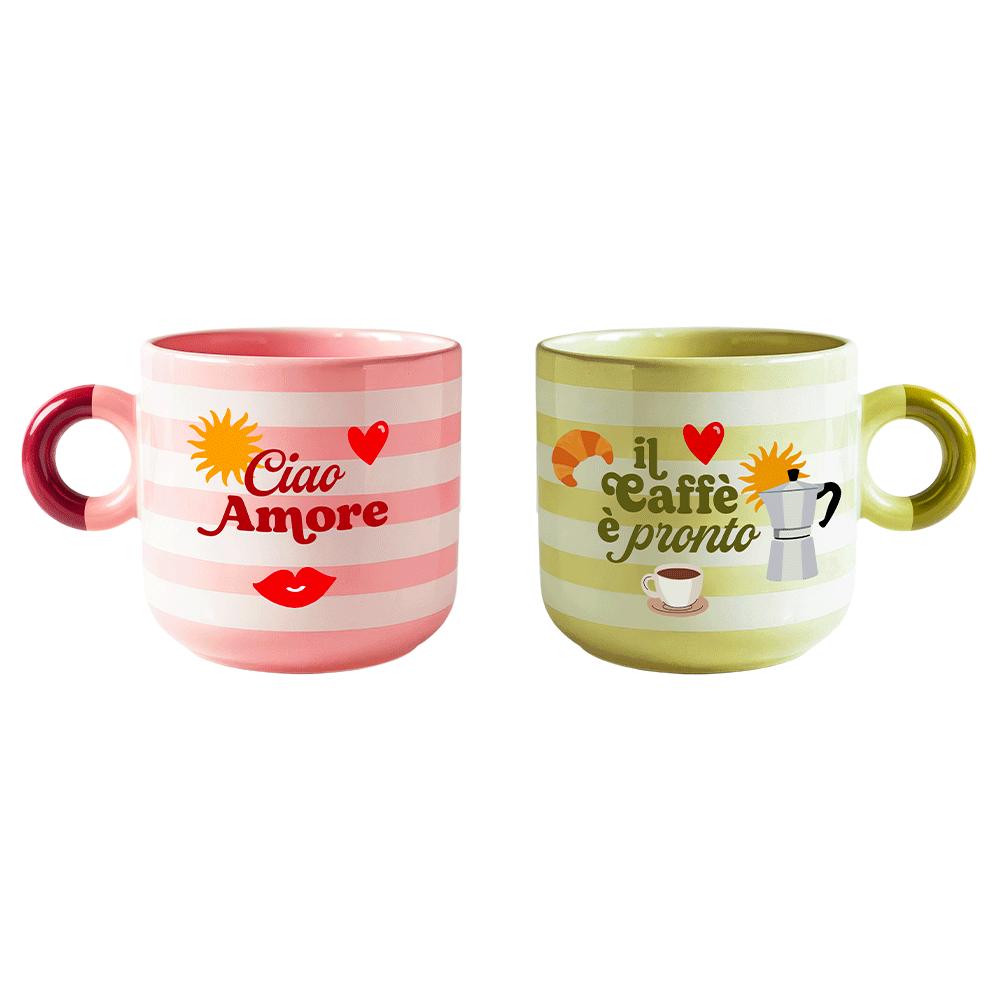 Set 2 mug a righe