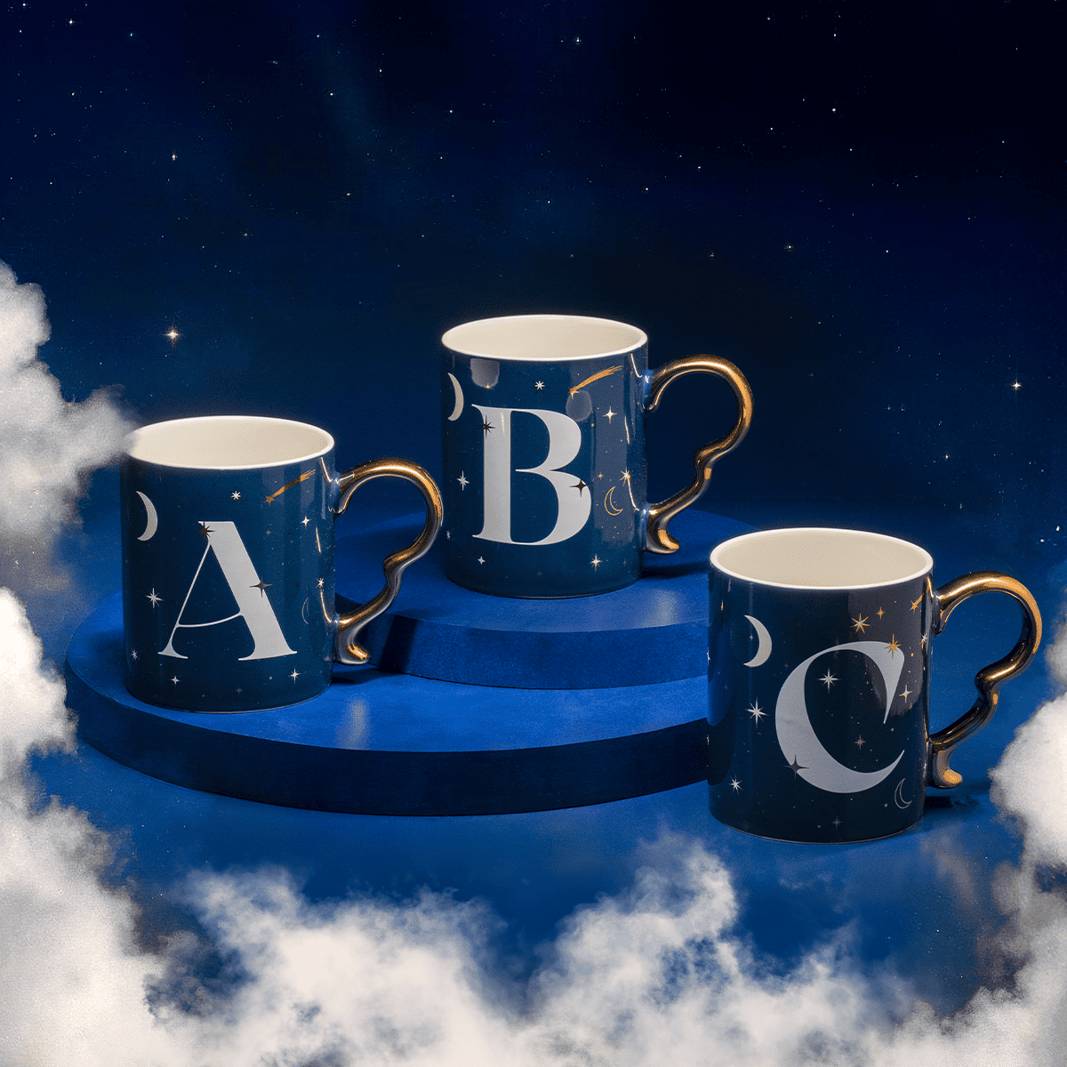 Mug con lettera - Cielo Stellato