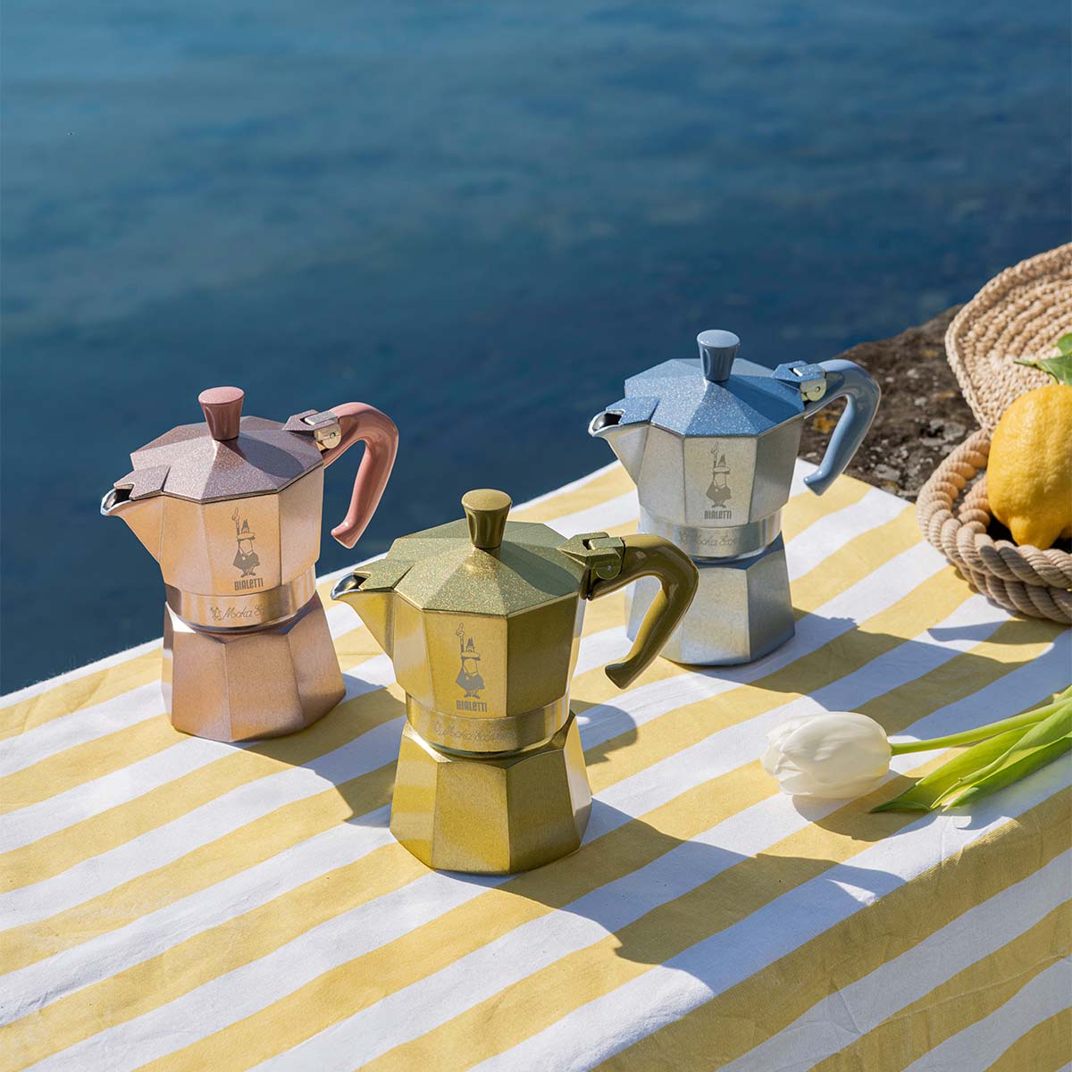Moka Express 1 tazza azzurro onda