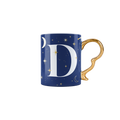 Mug con lettera D - Cielo Stellato